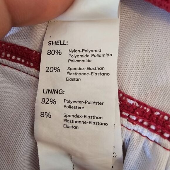 150.🆕Med Deep V Neck Crisscross Back Self Tie Red Swimsuit NWOT - Picture 7 of 9